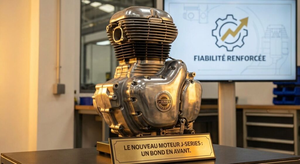 Le nouveau moteur J-Series équipant la Royal Enfield Classic 350, symbole d'un bond en avant massif en termes de fiabilité