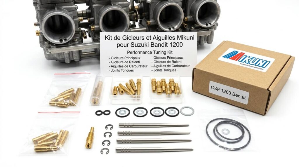 Kit de gicleurs et aiguilles pour carburateurs Mikuni de Bandit 1200.