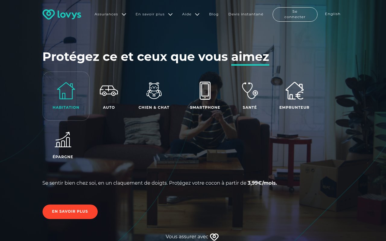 Apercu du site Lovys