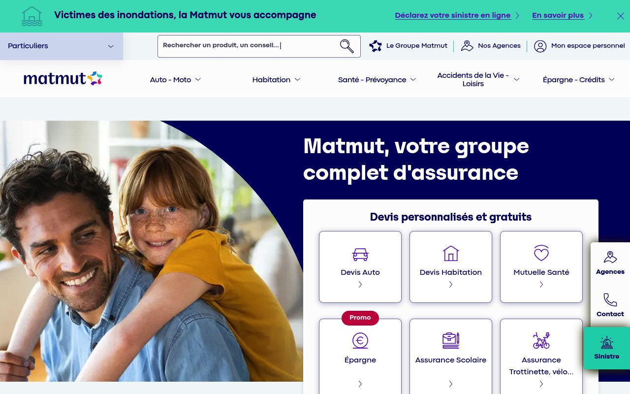Apercu du site Matmut