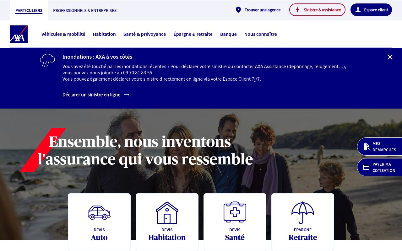 Apercu du site AXA