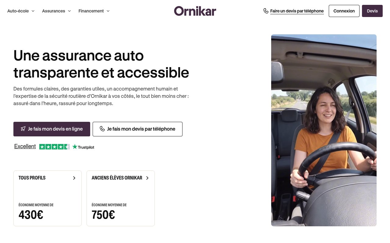 Apercu du site Ornikar